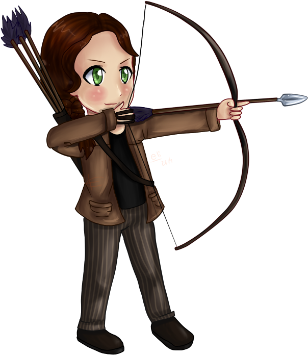 Hunger Games The Careers Download - Hunger Games Katniss Cartoon (677x720)