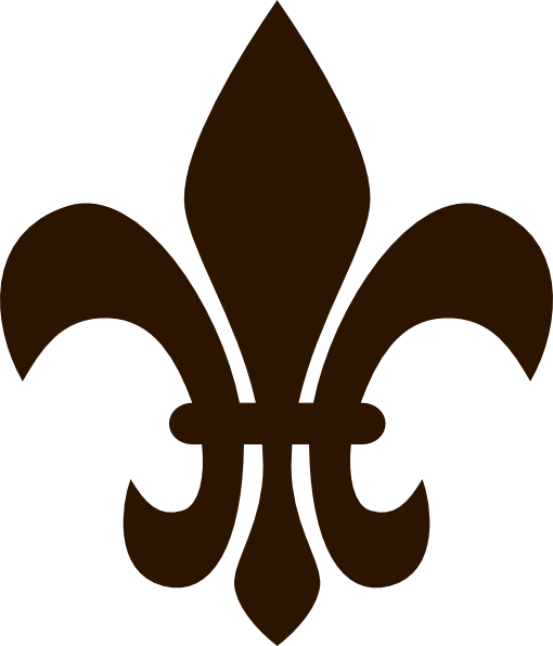 Fleur De Lis Darkbrown Clip Art At Clker - Fleur De Lis Svg (510x596)