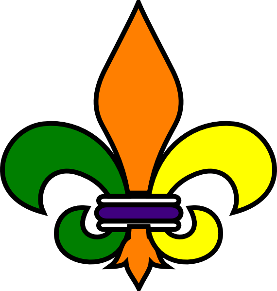Red Fleur De Lis Png Clip Arts For Web - Fleur De Lis Mardi Gras Clip Art (570x598)