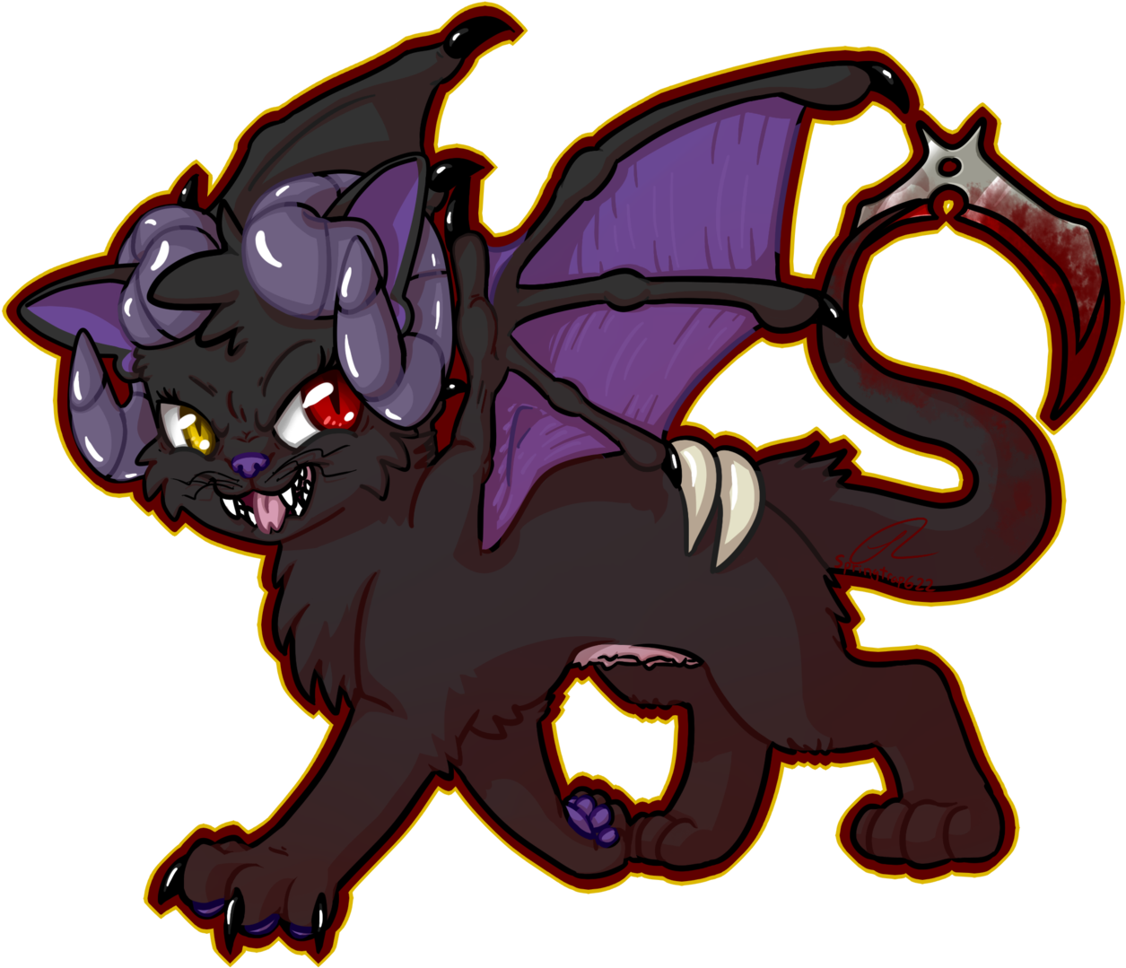 Anime White Cat Demon For Kids - Cat (1280x1107)