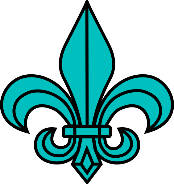 Vintage Clip Art Fleur De Lis 3 Options - Santa Teresa High School (564x594)