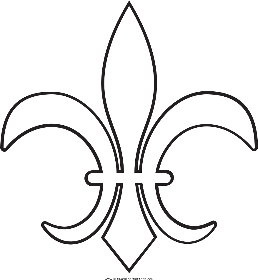 Fleur De Lis Coloring Page Ultra Coloring Pages Free - Flor De Lis Desenho (1000x1000)