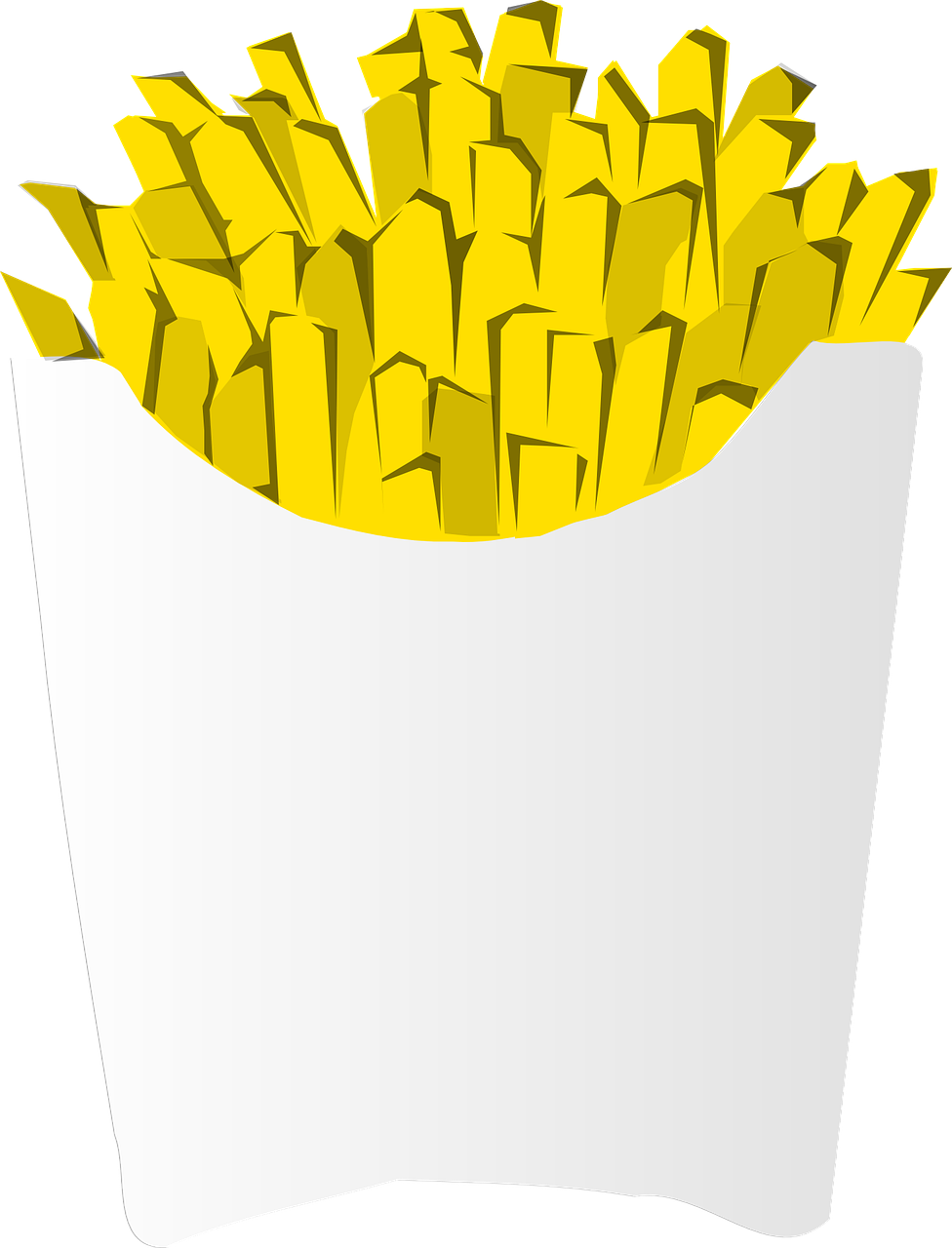 French Fries Cone Fast Food - Papas Ala Francesa Dibujo (976x1280)