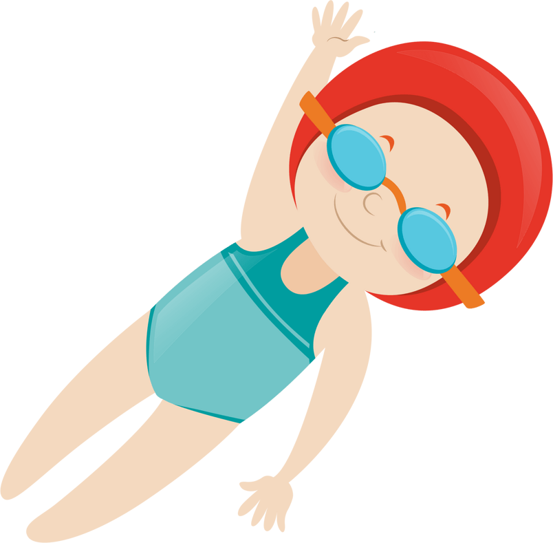 游泳儿童 - Illustration (804x789)