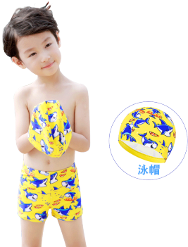 佑游儿童泳衣男童泳裤分体小中大童鲨鱼卡通 - Girl (350x350)