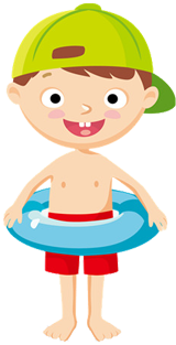 游泳圈男孩 - Cartoon (400x389)