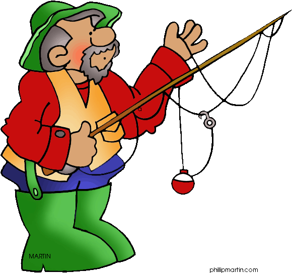Caol Clipart Different Occupation - Fisherman Clipart (648x638)