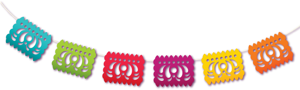 Papel Picado Banner Png - Papel Picado No Background (1009x508)