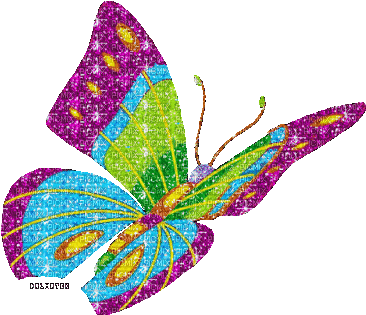 Ladybird - Butterfly Color-full - Motylki Gif (400x351)