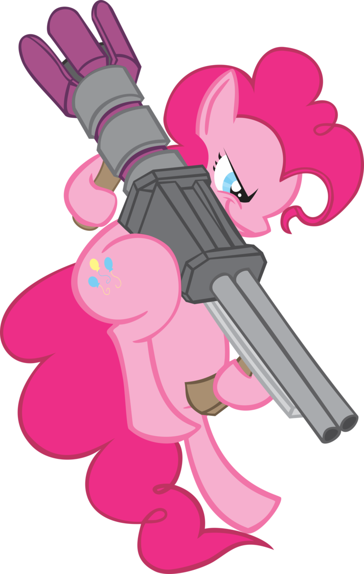 Pinkie Pie Rocket Launcher Vector By Mozlin - Pink Rocket Launcher (712x1121)
