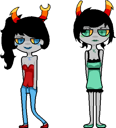 Vriska And Kanaya By Adolescentgamer - Homestuck (640x500)