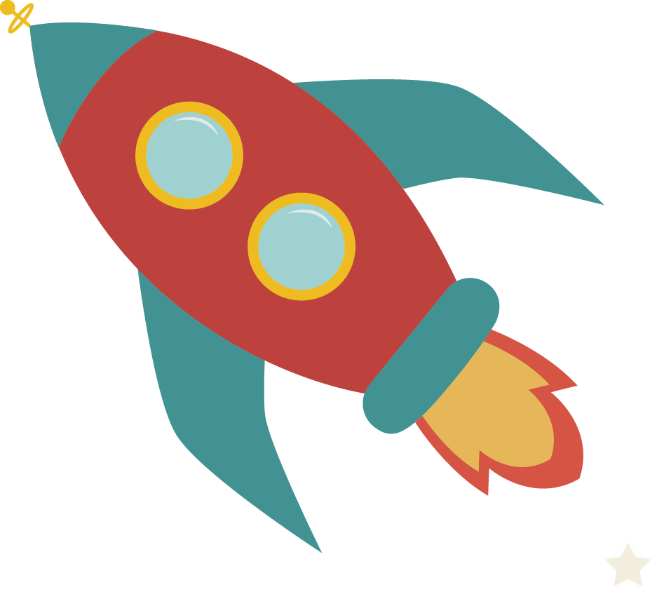 Картинка ракеты для детей цветная