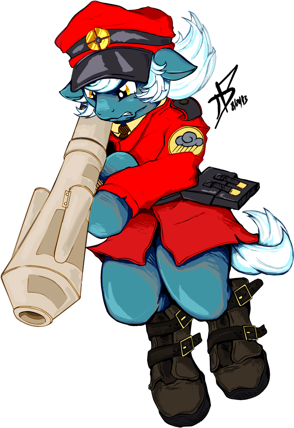 Boots, Clothes, Hat, Hoof Boots, Oc, Oc Only, Rocket - Cartoon (1024x1469)