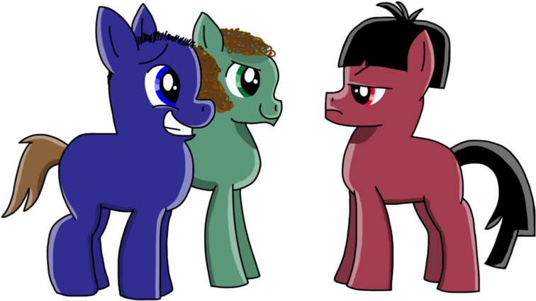 Rad-toucan, Curly Howard, Larry Fine, Moe Howard, Ponified, - Cartoon (800x600)