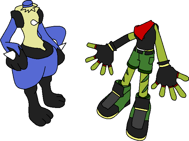 Headless Lucario And Headless Carol By Zerosonic100 - Drawing (612x457)