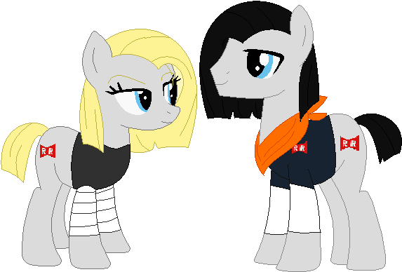 Android 18 And Android 17 Ponyfication Dbz By Romiflutterapple - Dbz Android 17 X Android 18 (641x434)