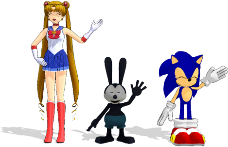 [mmd] My Three Heroes Saying Hi By Marcospower1996 - Cartoon (600x338)