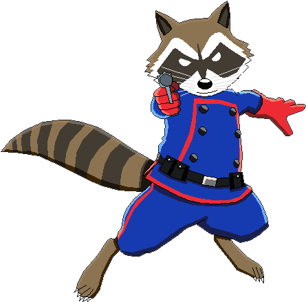 Rocket Raccoon Clipart Animated - Raccoon In The Sea (470x459)