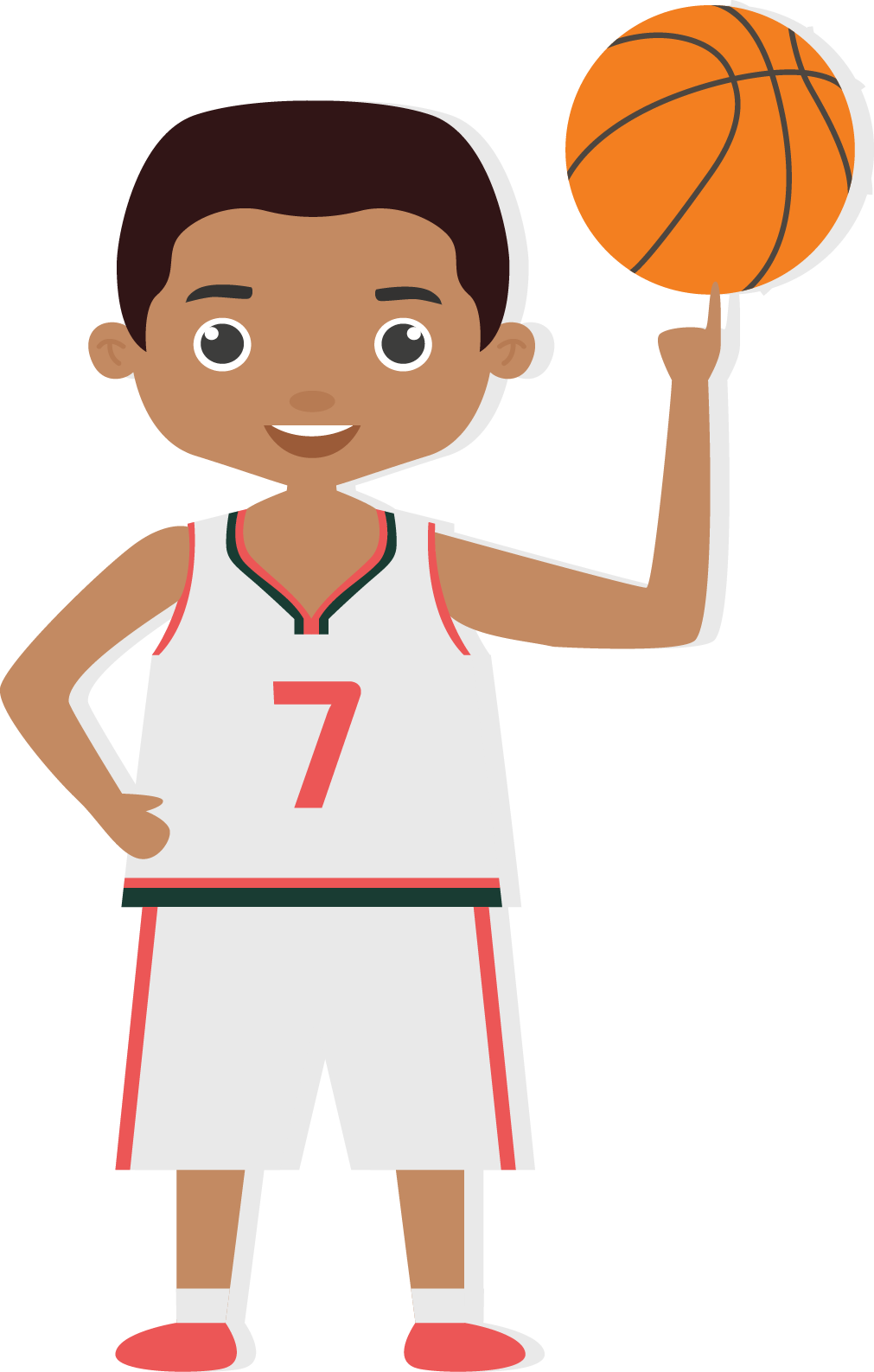 Dribbling - Basketball Boy Cartoon Png (1011x1587)