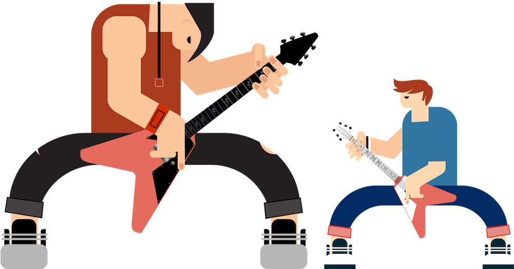 Our Goals - Free Guitar Vector (1000x532)