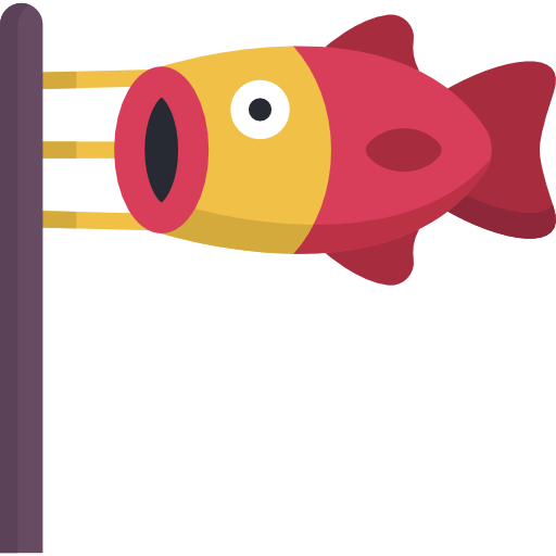 Koinobori Free Icon - Red (512x512)