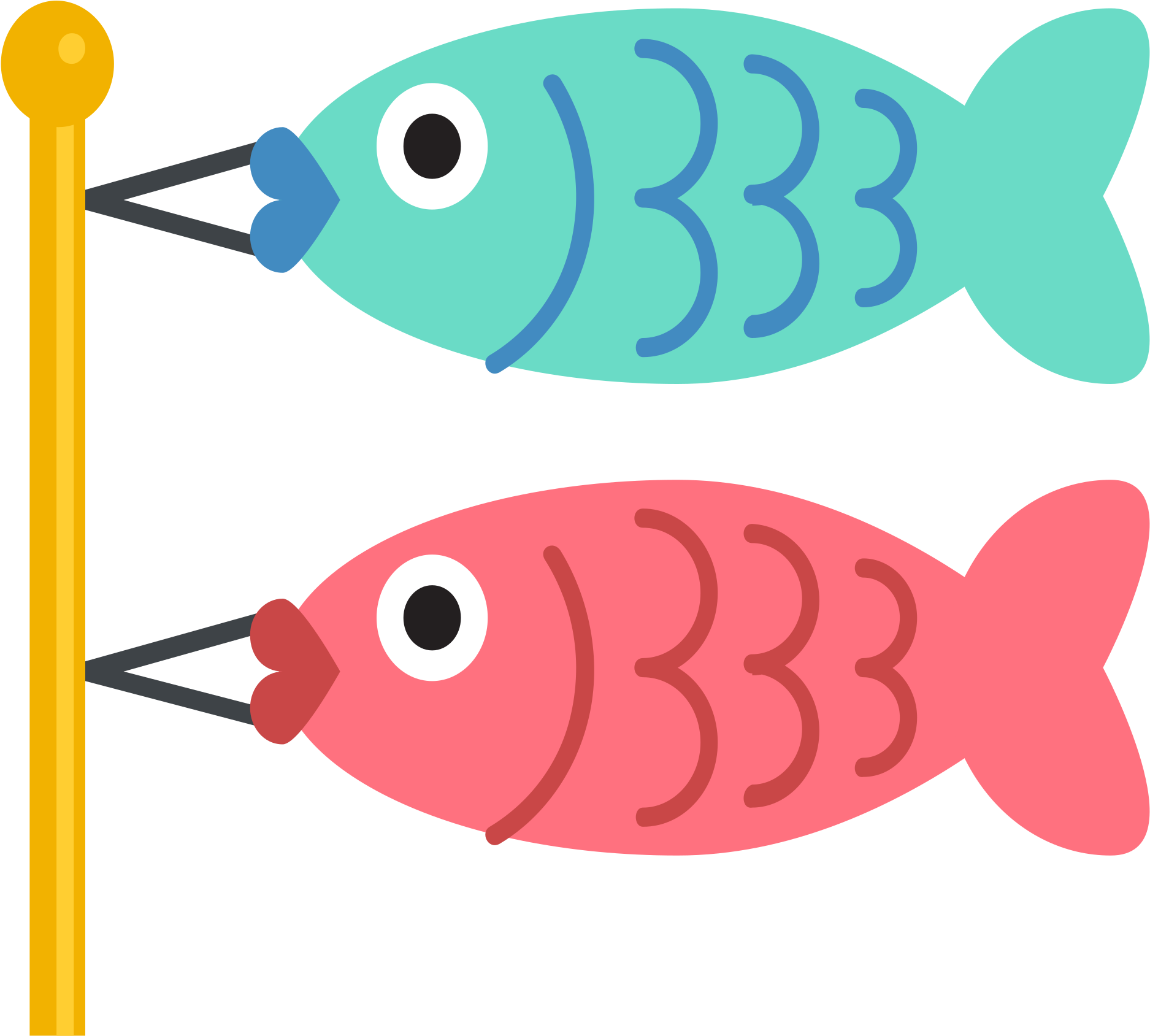 Open - Koinobori Emoji (2000x2000)