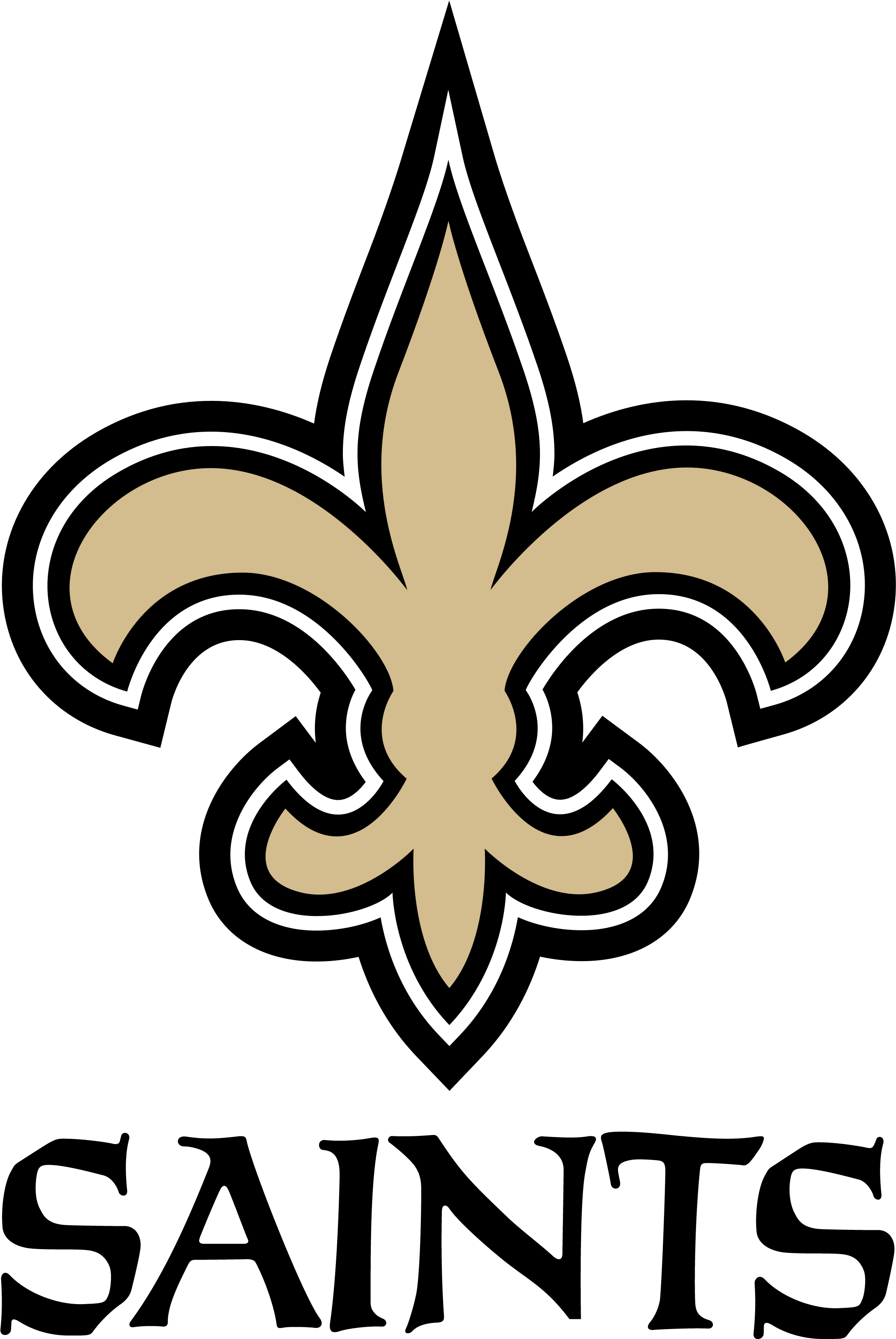 New Orleans Saints Football Logo - New Orleans Saints Svg (2400x3600)