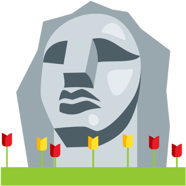 A Statue Found Near Shibuya Station, Also A Type Of - Apparel Printing Emoji Moyai Lunch Bag (1400x416)