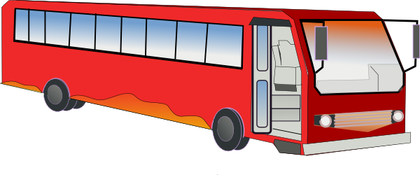 Free Vector Bus Clip Art - Different Means Of Transport (600x250)