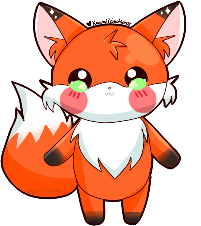 Cute Fox - Drawing (894x894)