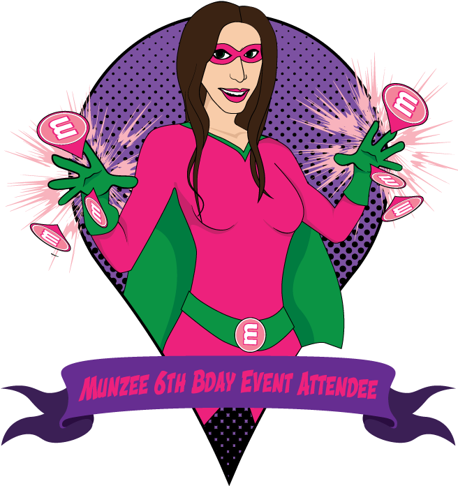 Munzee On - Purple Confetti Invitation (720x720)