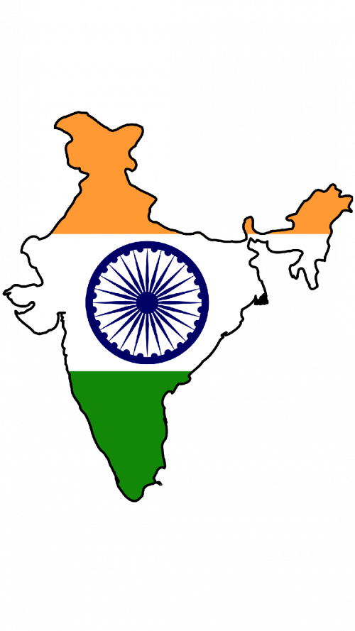Last Minute India Map And Flag For Mobile Phone Wallpaper - India Country With Flag (500x889)
