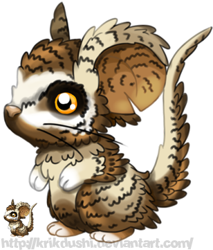 Owl Fur By Krikdushi Transformice - Transformice Fur Art (378x396)