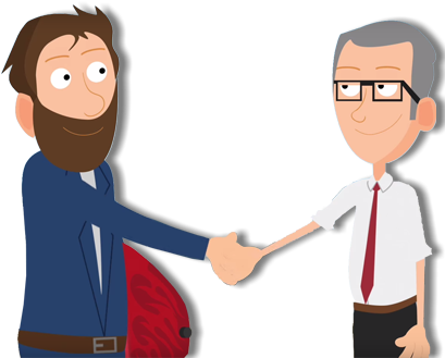 Linking Skilled Welders With Employers Via Www - Cartoon (408x370)