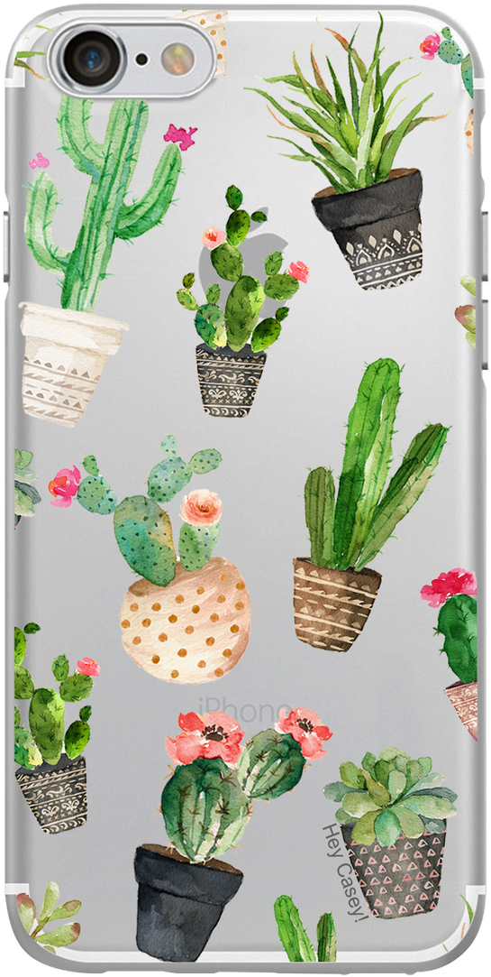Cacti & Succulent Pots Phone Cover For Iphone - Mobile Phone Case (1200x1200)
