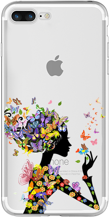 Tide Pretty Girl Mobile Phone Shell Case For Iphone - Botrong Diy 5d Diamond Butterfly Painting Cross Stitch (1001x1001)
