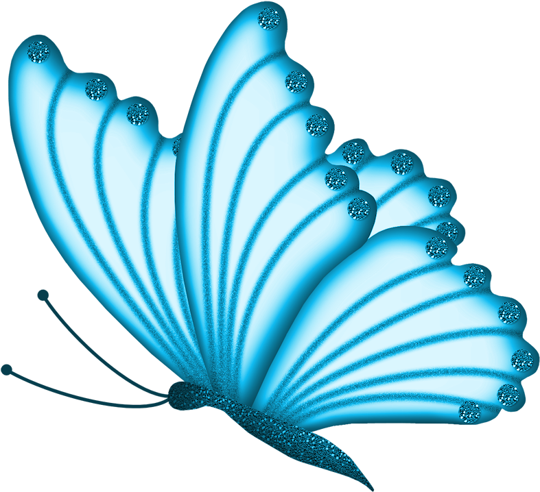 Related Blue Butterfly Clipart Png - Blue Butterfly Clipart Png (800x735)