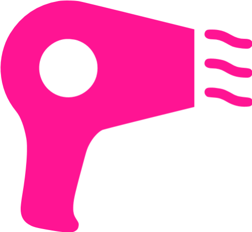 Hair Dryer - Pink Blow Dryer Transparent (512x512)