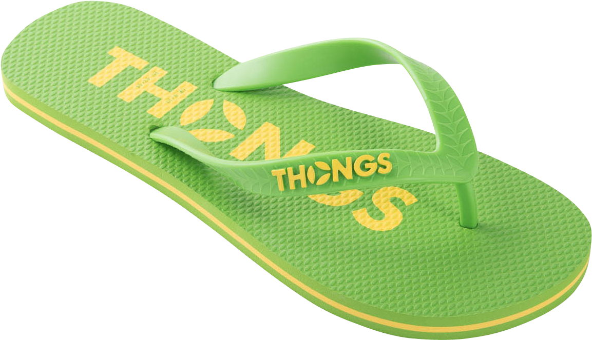 Thongs Classic Green / Yellow Rubber Flip Flop - Thongs Classic Green / Yellow Rubber Flip Flop (1920x1440)
