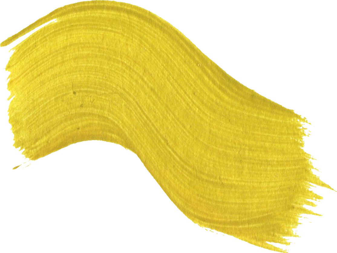 Free Download - Yellow Paint Stroke Transparent Png (1114x836)