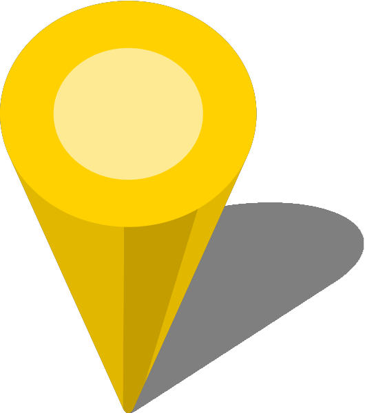 Simple Location Map Pin Icon3 Yellow Free Vector Data - Pin Yellow Png (530x600)