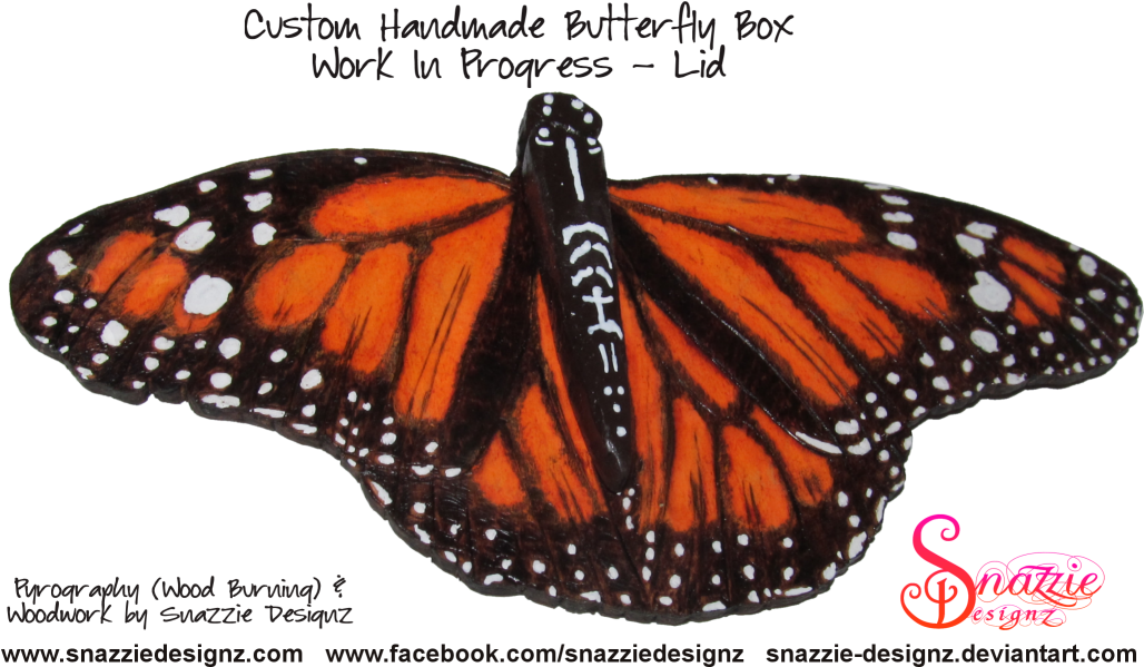 Butterfly Box Designed And Handmade By Snazzie Designz - Monarch Butterfly (1050x604)