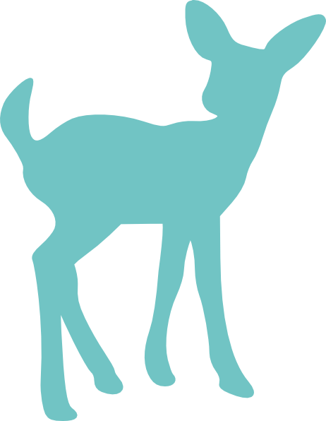 Antlers Fabric - Baby Deer Clip Art (462x596)