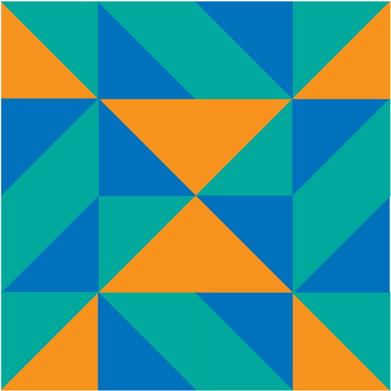 Color Quilts Illustrated And Watercolor - Triangle (816x1056)