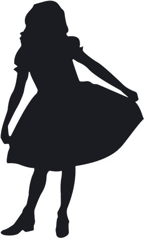 Little Girl Dancing Silhouete - Little Girl Silhouette (512x512)