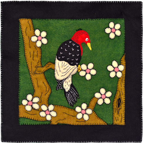 The Red-headed Woodpecker Sits Watching For His Favorite - Picture Frame (500x500)