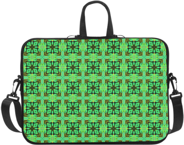 Green Gold Moroccan Lattice Diamonds Quilt Laptop Handbags - Interestprint Designed Laptop Shoulder Bag Dolphins (500x500)