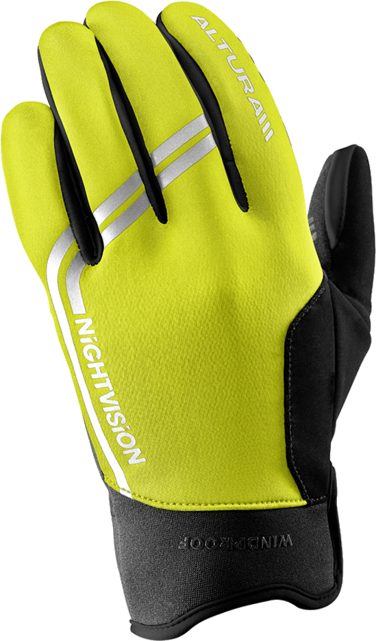 Altura Nightvision Windproof Gloves - Altura Night Vision Windproof Glove Hi Vis Yellow/black (1200x1200)