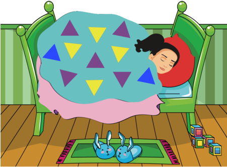 There Are Shapes On The Quilt - Cartoon (450x360)