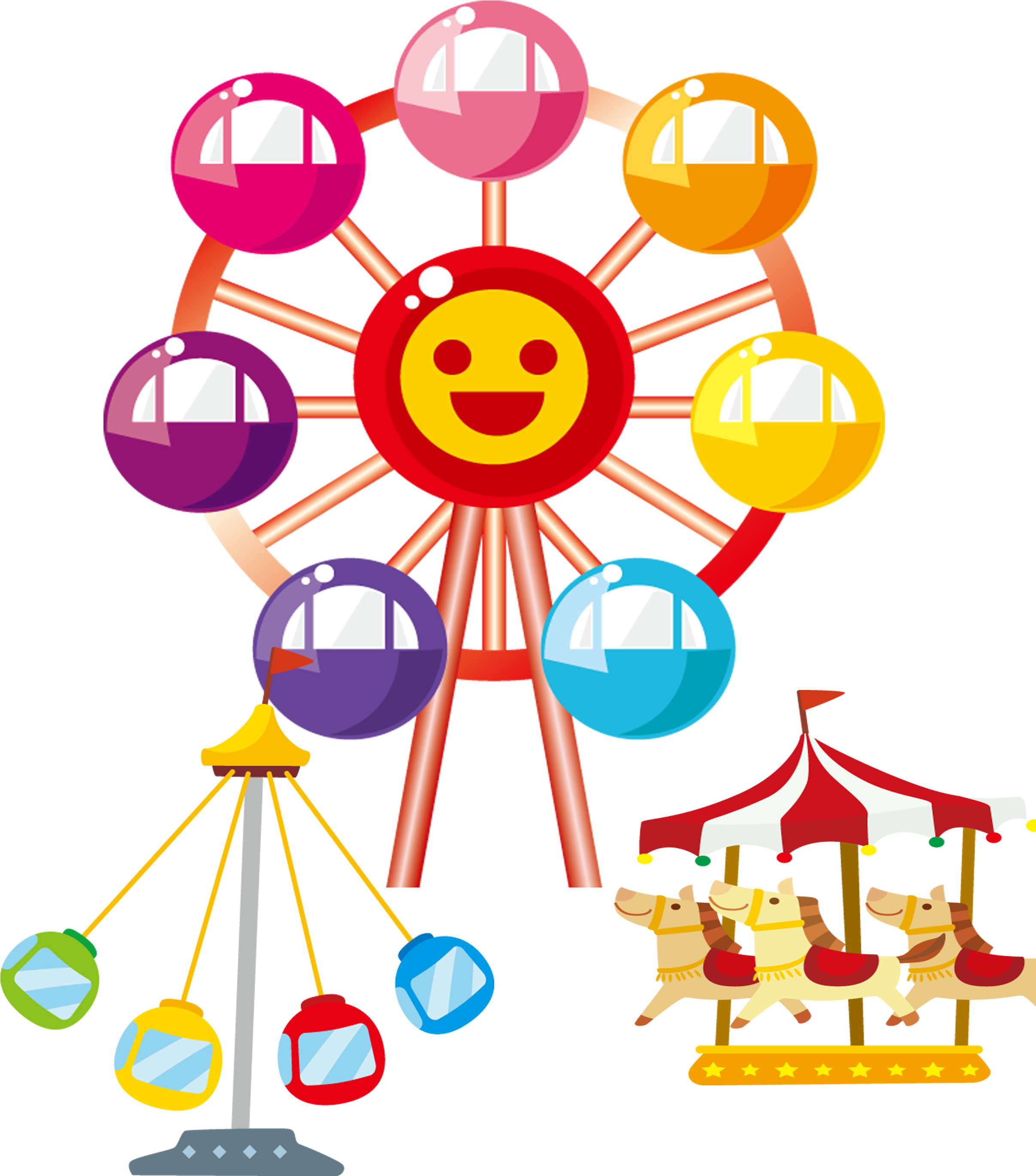 Playground Amusement Park Cartoon Illustration - Children's Day (2480x3508)